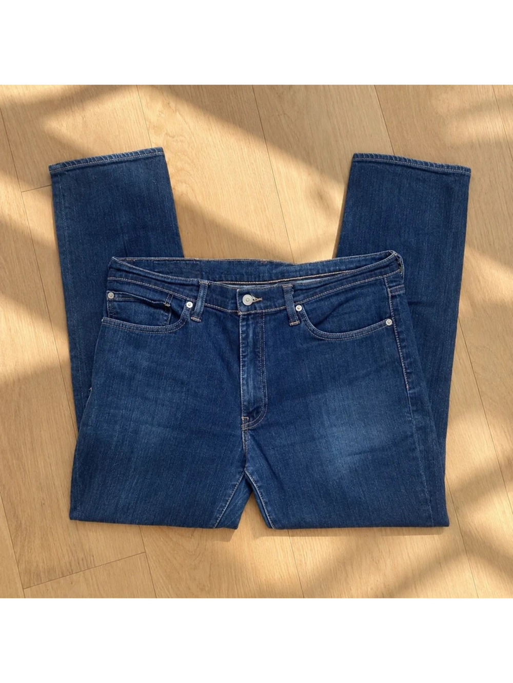 Levi’s Men’s Dark Wash Blue Jeans W36 L30 Straight Leg Denim